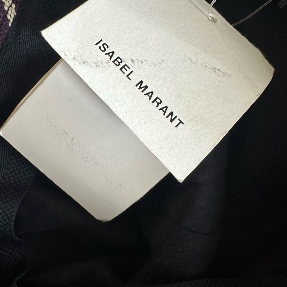 Isabel Marant Purple, Teal & White Striped Bucket Hat - Picture 7 of 8
